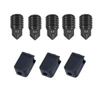 Hardened Steel Nozzles for X1/X1C/X1E/ P1P/P1S/Kobra S1 Combo/Adventurer 5M/5M Pro 0.2 mm 0.4 mm 0.6 mm 0.8 mm Wear-resistant Nozzles with Extra Silicone Sock Cover for Bambu Labs