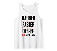 Harder Faster Deeper CPR Save Lives EMT First Responders Tank Top