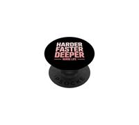 Harder Faster Deeper Nurse Life CPR Humor PopSockets Adhesive PopGrip