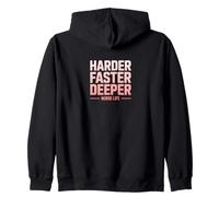 Harder Faster Deeper Nurse Life CPR Humor Zip Hoodie