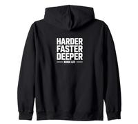 Harder Faster Deeper Nurse Life CPR Humor Zip Hoodie