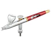 Harder & Steenbeck Aerografo Infinity 2024 CRplus | Set per pittura aerografo a doppia azione con alimentazione a gravità | Set di ugelli autocentranti in titanio da 0,25 mm | Mini e 2 ml di vernice |