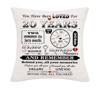 Hardeson 20 Years Old Gift for Women & Men Inspirational Cushion Covers 20th Birthday Party Decor Gifts for Daughter Son Sister Brother Him Her boyfriend Twenty Birthday Presents (20th)