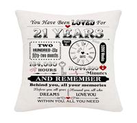 Hardeson 21 Years Old Gift for Women & Men Inspirational Cushion Covers 21st Birthday Decorations Gifts for Her Him Boyfriend Sister Brother Daughter Birthday Presents (21st)