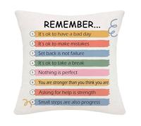 Hardeson Counseling Office Cushion Covers, Mental Health Them Pillowcases Decor for Home Kids, Coping Skills Alphabet Mental Counselor Gifts, Calming Corner Items Women Men Pillow Cover