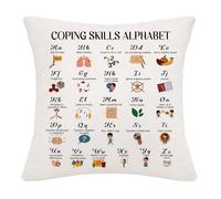 Hardeson Counseling Office Must Haves Cushion Covers, Motivational Quote Pillowcases Mental Health Calming Corner Decor Counselor Gifts for Women Men Kids