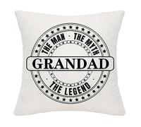 Hardeson Grandad Cushion Covers Gifts from Granddaughter Grandson | The Man The Myth The Legend | Funny Throw Pillow Cover Grandpa Grandfather Gift for Birthday Father's Day