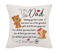 Hardeson To My Dad Birthday Gifts, Dad Gifts from Daughter & Son, Happy Birthday Cushion Covers Pillowcase Xmas Fathers Day Presents for Daddy Papa