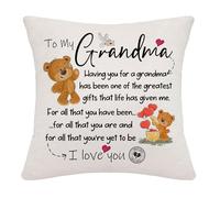 Hardeson To My Grandma Birthday Gifts, Cushion Covers Gifts for Grandma, Mothers Day Pillowcases Gifts for Grandma from Granddaughter Grandson, Unique Birthday Presents for Grandma
