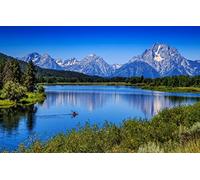 hardest jigsaw puzzle 100 pieces,Natural beauty,Wyoming,Grand Teton National Park,Moran Mountains 45,5x35,5CM