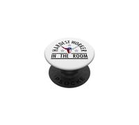 Hardest Worker in the Room Texas Steer Flag Icon PopSockets Adhesive PopGrip