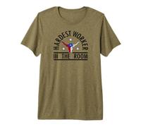 Hardest Worker in the Room Texas Steer Flag Icon Premium T-Shirt
