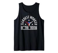 Hardest Worker in the Room Texas Steer Flag Icon Tank Top