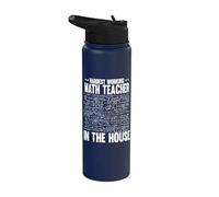 Hardest Working Math Teacher in The House Mathematics Stainless Steel Insulated Water Bottle
