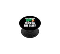 Hardest Working Truck On The Block Garbage Sanitation PopSockets Adhesive PopGrip