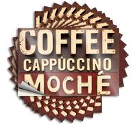 Hardhat Stickers and Decals Exploring The World of Coffee Drinks Stickers 10Pcs Sticker Decals for Cars Car Stickers(12X18CM)