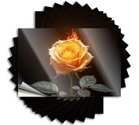 Hardhat Stickers and Decals Flaming Yellow Rose in The Dark Stickers 10Pcs Prank Stickers for Adults Bar Rules Sign(12X18CM)