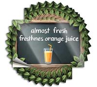 Hardhat Stickers and Decals Fresh Orange Juice: A Healthy Choice for Every Day! Stickers 10Pcs Car Accessories Mechanic Stickers(12X18CM)