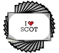 Hardhat Stickers and Decals I Love Scot Stickers Sticker Box Bumper Stickers(6X9CM)