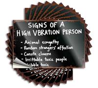 Hardhat Stickers and Decals Identifying Traits of High Vibration Individuals Stickers 10Pcs Car Accessories Mechanic Stickers(6X9CM)
