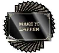 Hardhat Stickers and Decals Make It Happen Stickers 10Pc Funny Sign Decor Funny Signs for Bar (Color : Colour, Size : 6X9CM)