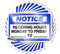 Hardhat Stickers and Decals Notice Receiving Hours Monday to Friday____ to Stickers 10 Pcs Outdoor Bar Decor No Stupid People Sign(6X9CM)