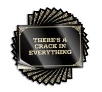 Hardhat Stickers and Decals There's A Crack in Everything Sticker | Outdoor Bar Decor Toolbox Stickers Truck Stickers For Men Car Stickers For Men(8X12CM-5Pcs)