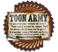 Hardhat Stickers and Decals Toon Army: A Quirky Tribute to Classic Cartoons Stickers 10Pcs Car Warning Sticker Garage Decor for Men(6X9CM)