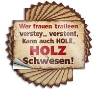 Hardhat Stickers and Decals Understanding Women Means Woodworking Stickers 10Pcs Car Accessories Mechanic Stickers(8X12CM)