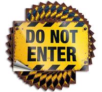 Hardhat Stickers and Decals Warning: Keep Out - Do Not Enter Zone Stickers 10Pcs Car Accessories Mechanic Stickers(12X18CM)
