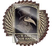 Hardhat Stickers and Decals Wash Your Hand Plague Doctor Wall Art Plague Doctor Art Print Plague Doctor Stickers Funny Bumper Stickers Man Cave Bar (Color : Colour, Size : 6X9CM)