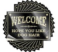 Hardhat Stickers and Decals Welcome Hope You Like Dog Hair Funny Sticker 10 Pcs Funny Car Stickers and Decals Car Stickers and Dec(8X12CM)