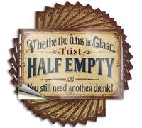 Hardhat Stickers and Decals Whethe The Glass is Half Full Or Empty, You Still Need Anoth Stickers 10Pcs Car Accessories Mechanic Stickers(12X18CM)