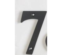 HARDHAWK Contemporary Matte Black House Number 7 - High Visibility Door Number Plaque for Wall Mounting - Weatherproof Outdoor House Numbers for Outside, Gates and Mailboxes (1-Pack)