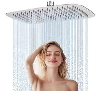 HardiValue 12 Inch All Metal Extra Large Rain Shower Head, Rectangle Shower Head for Full Body, Sturdy and Durable Chrome