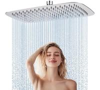 HardiValue 14 Inch All Metal Extra Large Rain Shower Head, Rectangle Shower Head for Full Body, Sturdy and Durable Chrome
