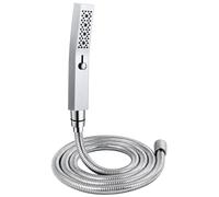 Hardivalue All Metal 2 Function Handheld Shower Head Build-in Massage Mode, with 60 Inch Stainless Steel Shower Hose Extra Long, Slide Adjustment Mode, Chrome