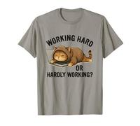 Hardly Working Lazy Cat Sleeping on Laptop T-Shirt