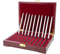 Hardness Test Kit - 10 Pack Scratch Tester with Storage Box, 1-10 Scale for Industrial Mineral and Gem Identification