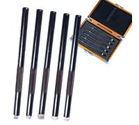 Hardness Test Kit, 3-7/5-9/4-8 Scratch Tester Hardness Test Pen, Square Pen Tip/Inlay Stability, Metal Pen Holder, with Storage Box, for Testing Mineral,3-7