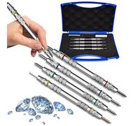 Hardness Test Kit, Scratch Tester Pen with Storage Box, Stainless Steel Dual Head Design for Mineral, Gemstone, Floor, Jade, Jewelry