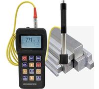 Hardness Testing Equipment, Rockwell Metal Hardness Tester with Test Block for Steel, Aluminum, Copper - 360° HL HB HRB HRC HRA HV HS Measurement