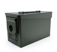HARDROCK 50 Cal Ammo Can Metal 9mm Ammo Box Storage Crate case for Shotgun Bullet Rifle Nerf Ammunition Waterproof case-Gard Organizer(Green)…