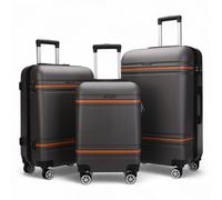 Hardshell Cabin Suitcase Set Robust ABS Lightweight Luggage Holiday Bag Infinity Leather Black One Size
