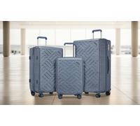 Hardshell Luggage in Denim Blue with TSA Lock and Spinner Wheels: 24 Inch