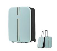 Hardside Carry-On Luggage, Foldable Hardshell Carry-On Suitcase with 2 Silent Wheels, 20" Durable Suitcases with 3-Stage Telescopic Handle Green 20 in