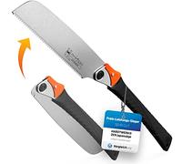 HARDTWERK Zen Japanese Saw Foldable (Kataba) 240 mm Made of SK4 Carbon Steel for DIY & Commercial - Japanese Saw Fine Saw for Wood - Pull Saw Wood Saw