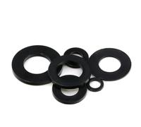 Hardware 10pcs Black Rubber Flat Gasket Outer Dia 8mm-26mm NBR Rubber O Rings Anti Oil Seal Washers Plumbing Faucet Sealing Ring Packing Washer(8x4x1mm)