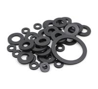 Hardware 10pcs Black Rubber Flat Gasket Screw Washer Hose Plumbing Faucet Seal Waterproof Sealing O-Ring M2 M3 M4 M6 M8 M10 M12 Packing(12x26x2mm)