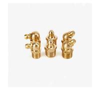 Hardware 10PCS M6 M8 M10 M12 M14 M16 Male Thread Brass Straight Elbow Type Hydraulic Oil Zerk Grease Nipple Tube Pipe Fitting Pipe Joint(90 Degree,M6x1)